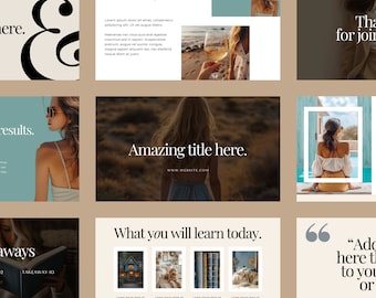 Modern Canva Presentation Template | 70 Slide Webinar Deck