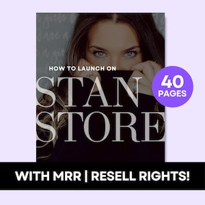 Stan Store Guide with MRR, How to Launch on Stan Store, Sell Digital Products on Stan Store, Master Resell Rights, MRR, Lead Magnet