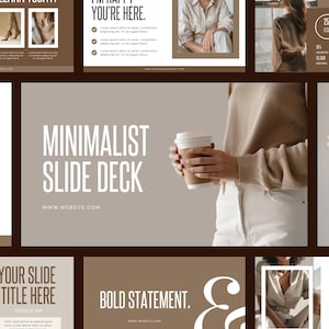 Minimalist Presentation, Neutral Slide Deck, Slides for Presentation, Canva Template, Canva Slides, Webinar Presentation, Entrepreneur Deck