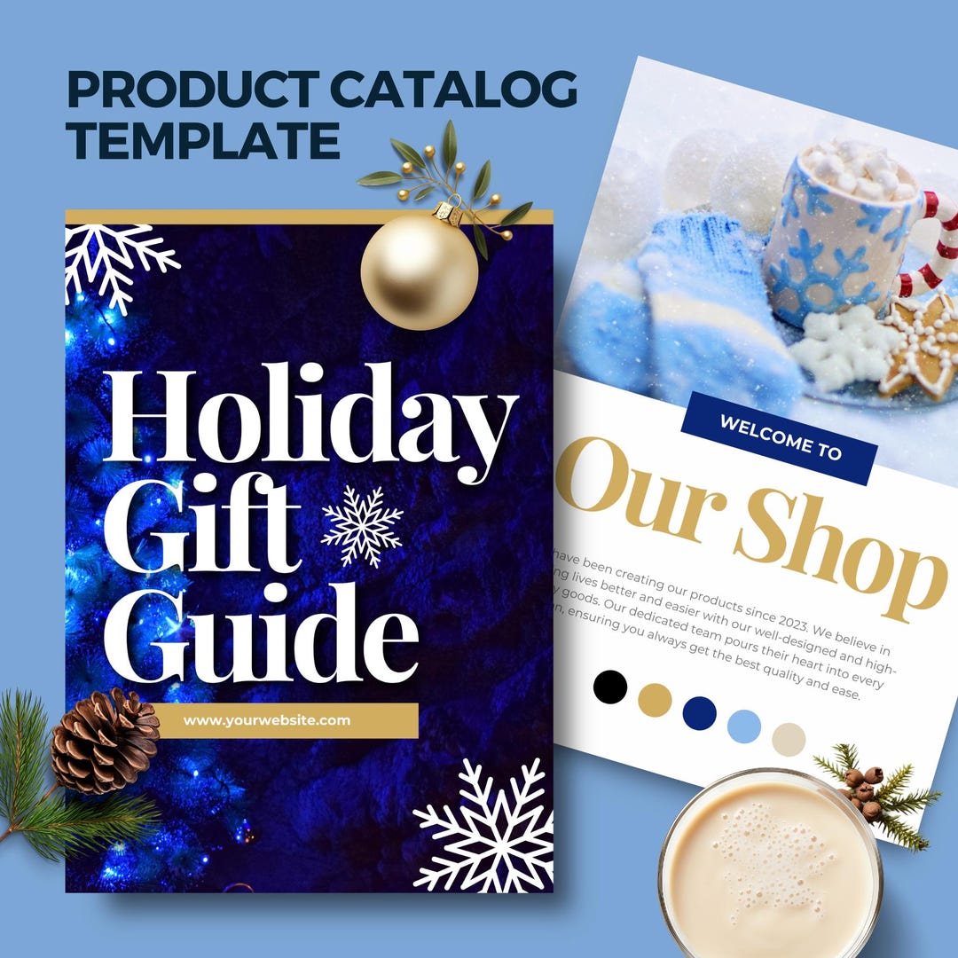 Holiday Gift Guide Canva Template – Product Catalog (digital Download ...