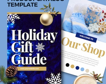Holiday Gift Guide Canva Template – Product Catalog (Digital Download)