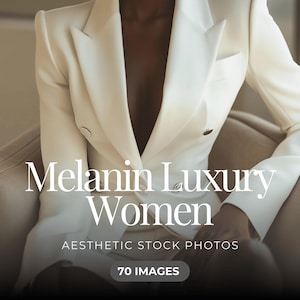 Luxury Melanin Woman Stock Photos, Elegant Branding (70 Images)