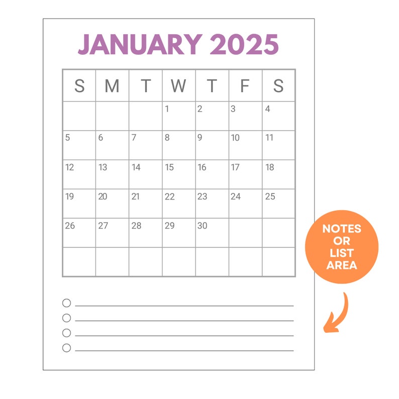 2025 Calendar Printable and Editable, 2025 Editable Calendar, Letter