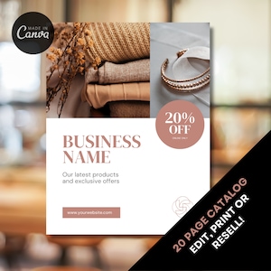 Business Catalog PLR | Product Catalog | Line Sheet | Business Catalog Template | Price List | Editable Catalog | PLR | Resell Template