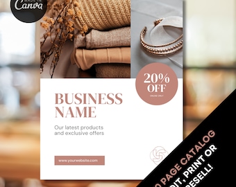 Sjabloon bedrijfscatalogus | Bewerkbaar canva-ontwerp, PLR (digitale download)