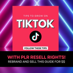 TikTok Guide with Resell Rights, How to Grow on TikTok, TikTok Template, Get Followers on TikTok, Instant Download, How To Guide, eBook, PLR