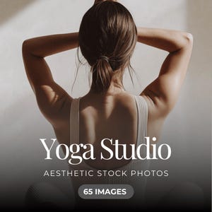 Fitness Yoga Stock Photos: Wellness & Social Media Images (Digital Download, 65 JPEGs