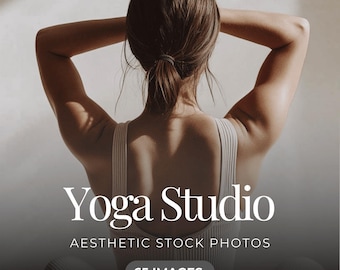 Fitness Yoga Stock Fotos: Wellness & Social Media Bilder (Digitaler Download, 65 JPEGs