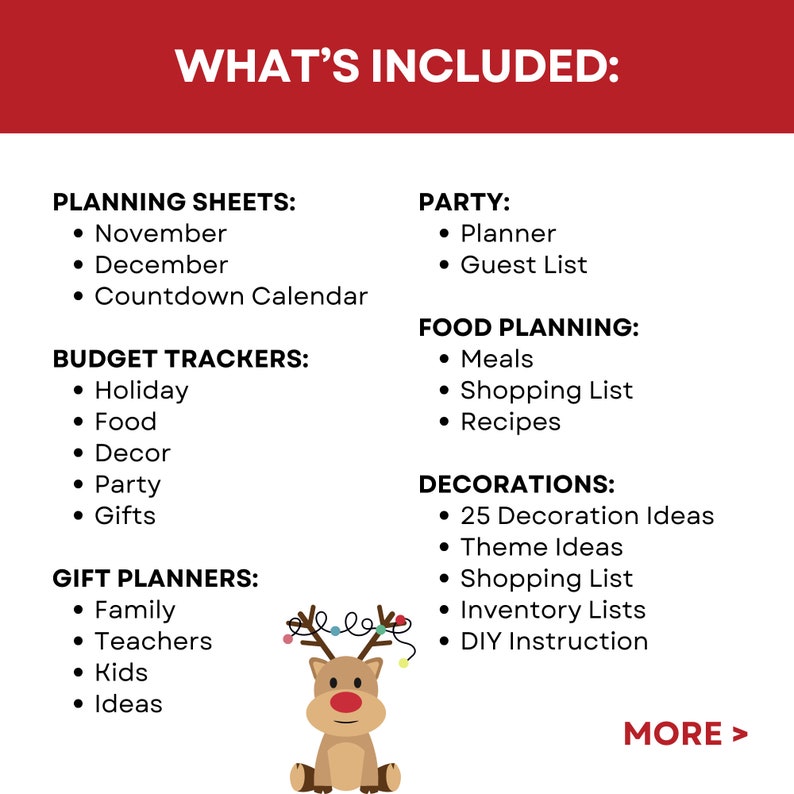 Ultimate Christmas Planner Printable | 80-page Holiday Organizer ...