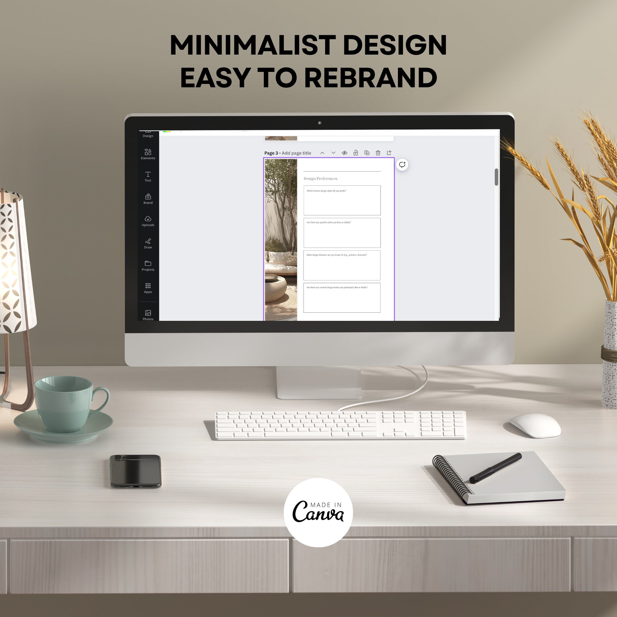 Interior Design Finishes Schedule | 117-page Editable Canva Template ...