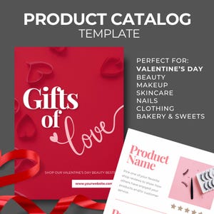Product Catalog Template Canva | Valentines Wholesale Catalog Template | Beauty Catalog Template Canva | Product Catalogue | Line Sheets