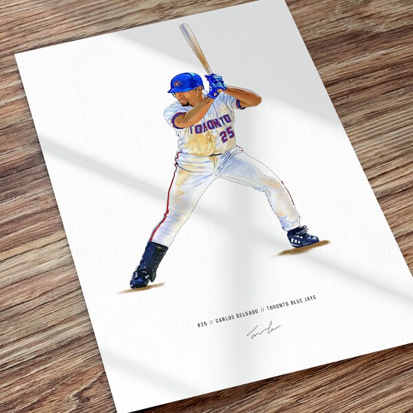 Carlos Delgado Poster Toronto Blue Jays Vlad MLB Baseball Art Print