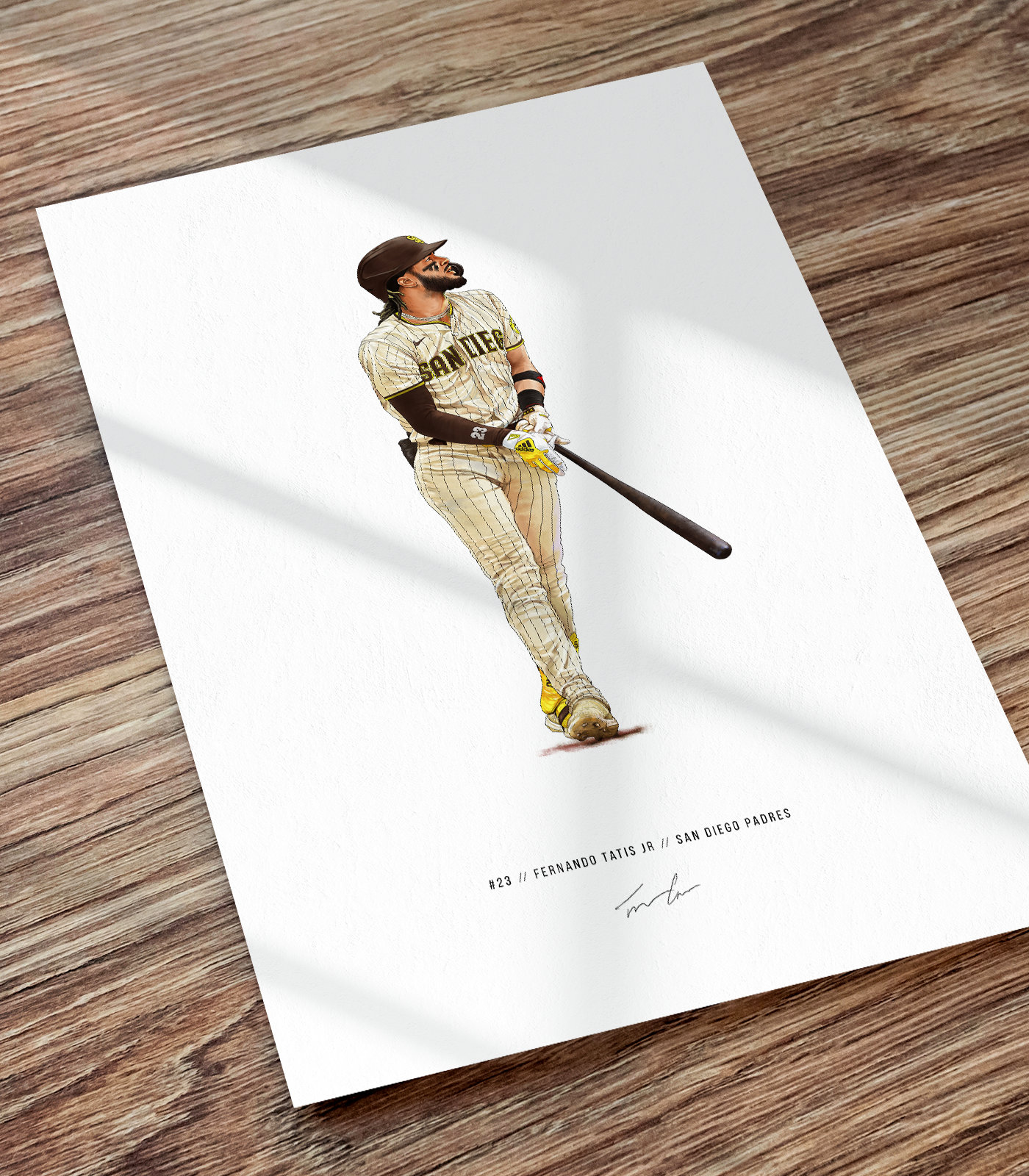 Fernando Tatis Jr. San Diego Padres 2/5 Art Print Card By.Marci