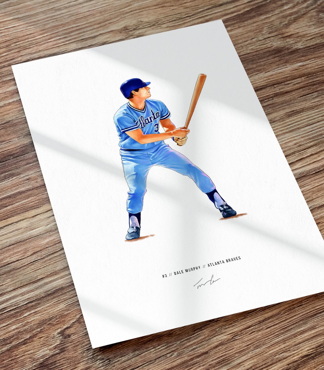 Dale Murphy Poster Atlanta Braves MLB Baseball Wall Art Print - Etsy