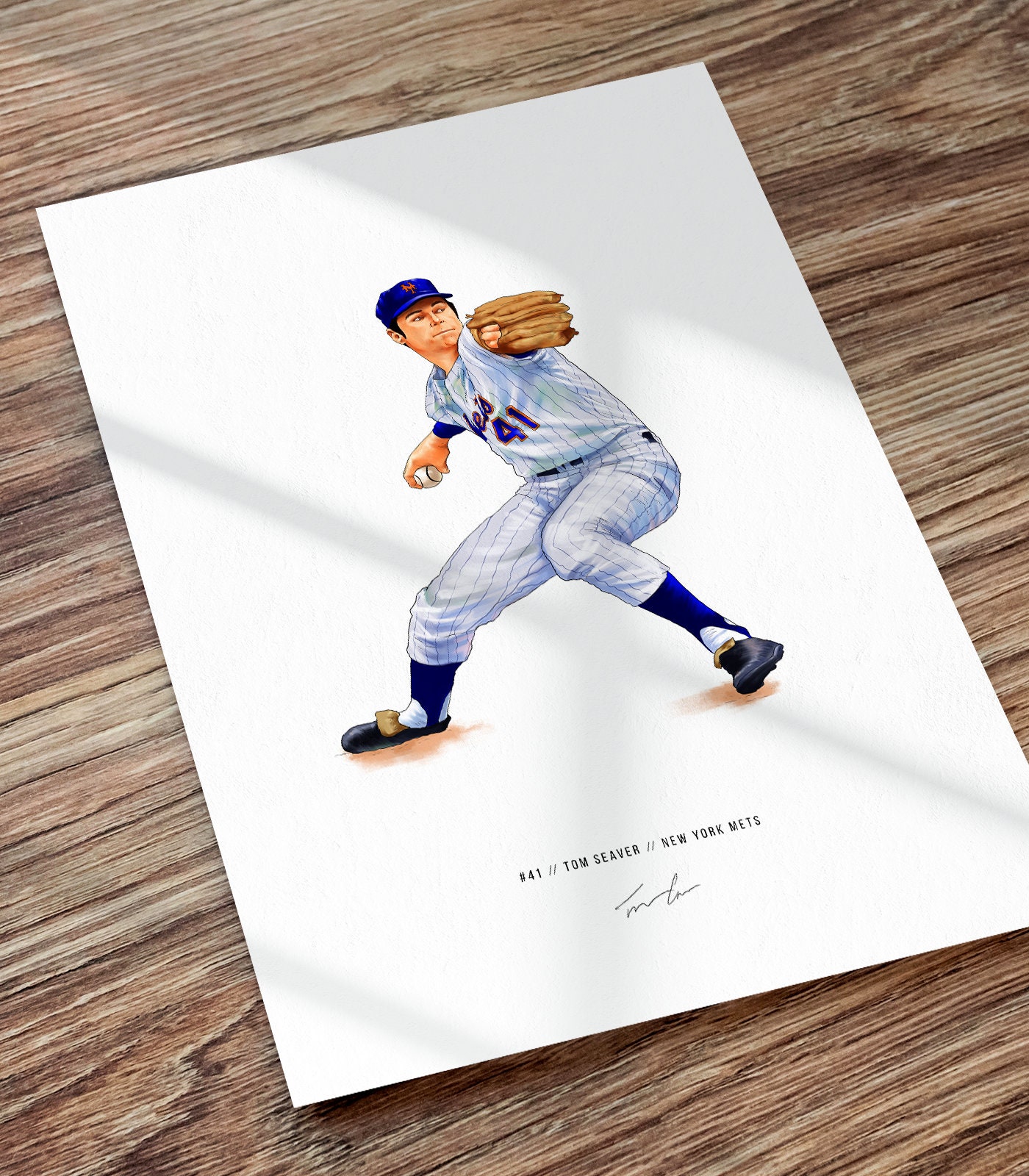 YOUNG NOLAN RYAN ALLTIME GREAT HALL OF FAMER METS 8x10 COLOR CLASSIC