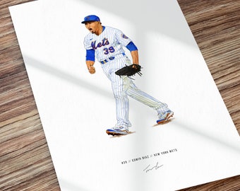 Edwin Diaz Poster New York Mets MLB Baseball Wall Art Print