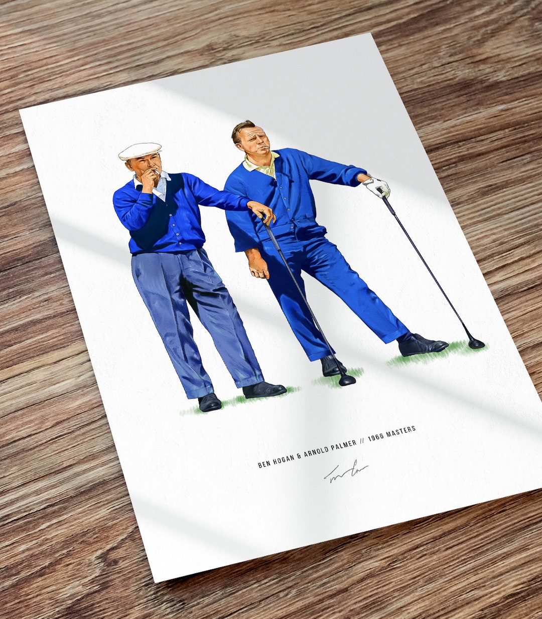 Ben Hogan Arnold Palmer Smoking 1966 Masters Golf Poster Wall - Etsy