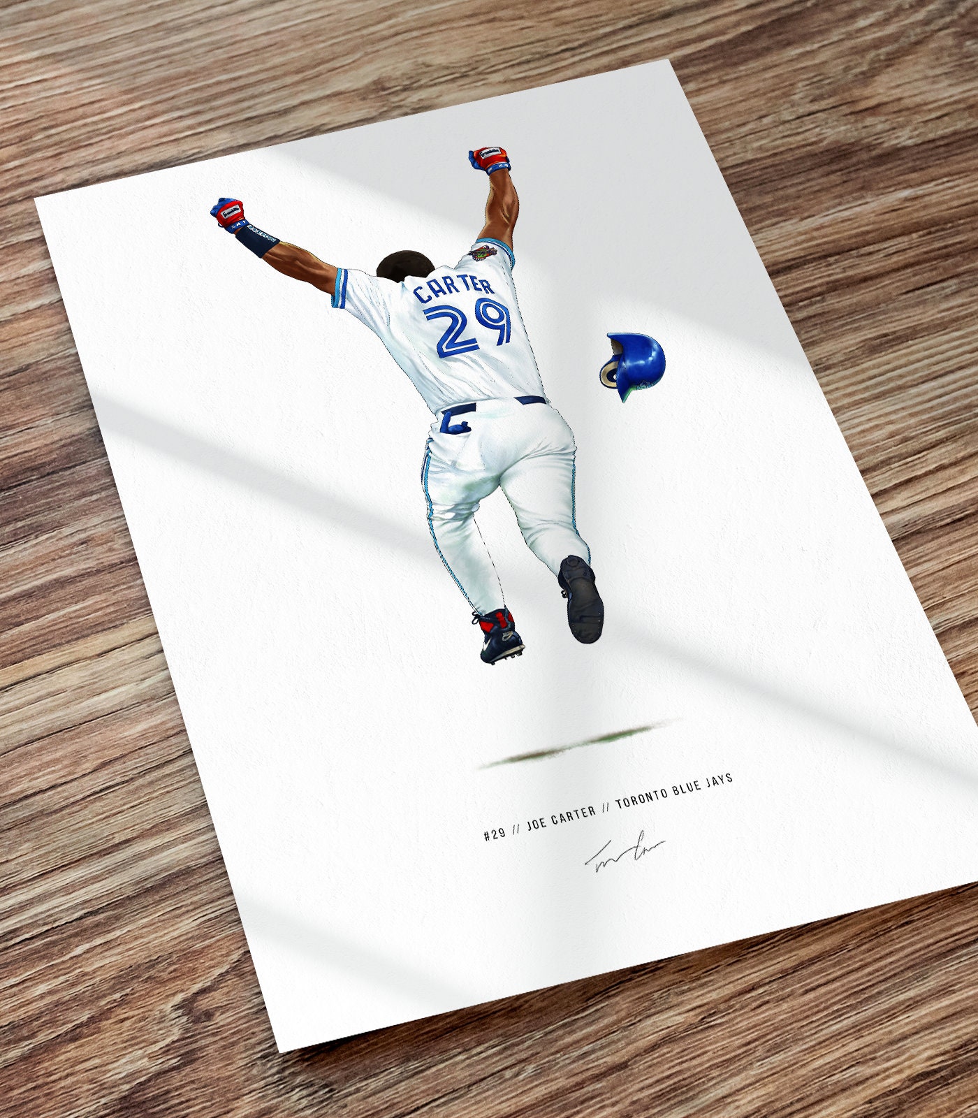 Joe Carter 1993 World Series Home Run Poster Toronto Blue Jays 