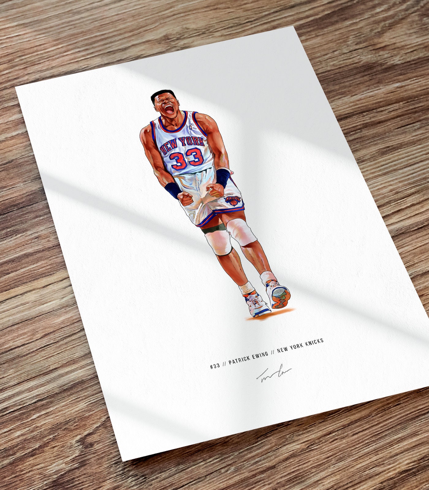 Patrick Ewing New York Knicks Dunk Move Fan Art All Over Print Shirt -  Mugteeco