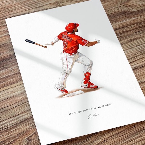 Anthony Rendon Poster Los Angeles Angels MLB Baseball Wall Art Print