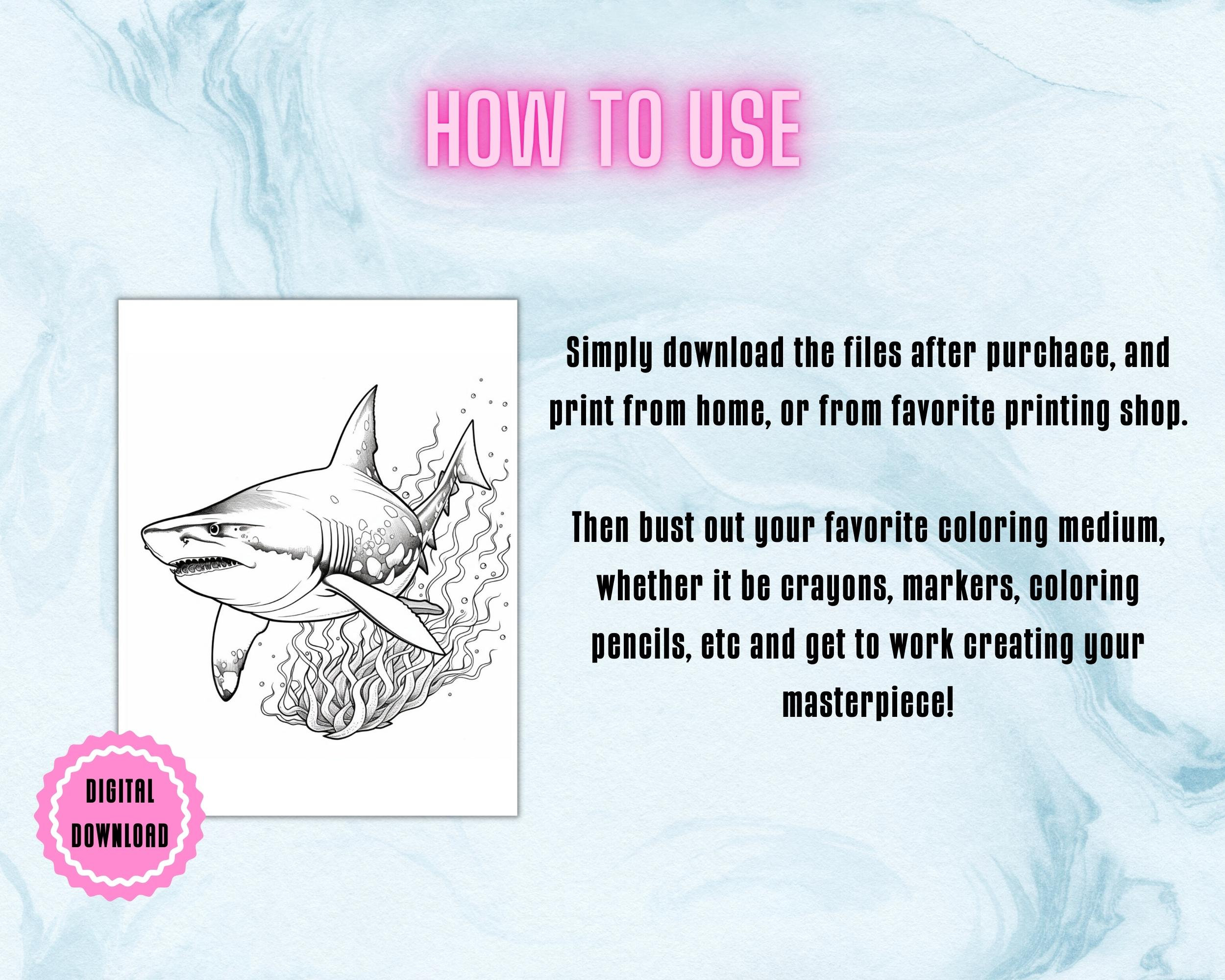 Ocean Odyssey Ocean Coloring Book Printable Pages Adult - Etsy