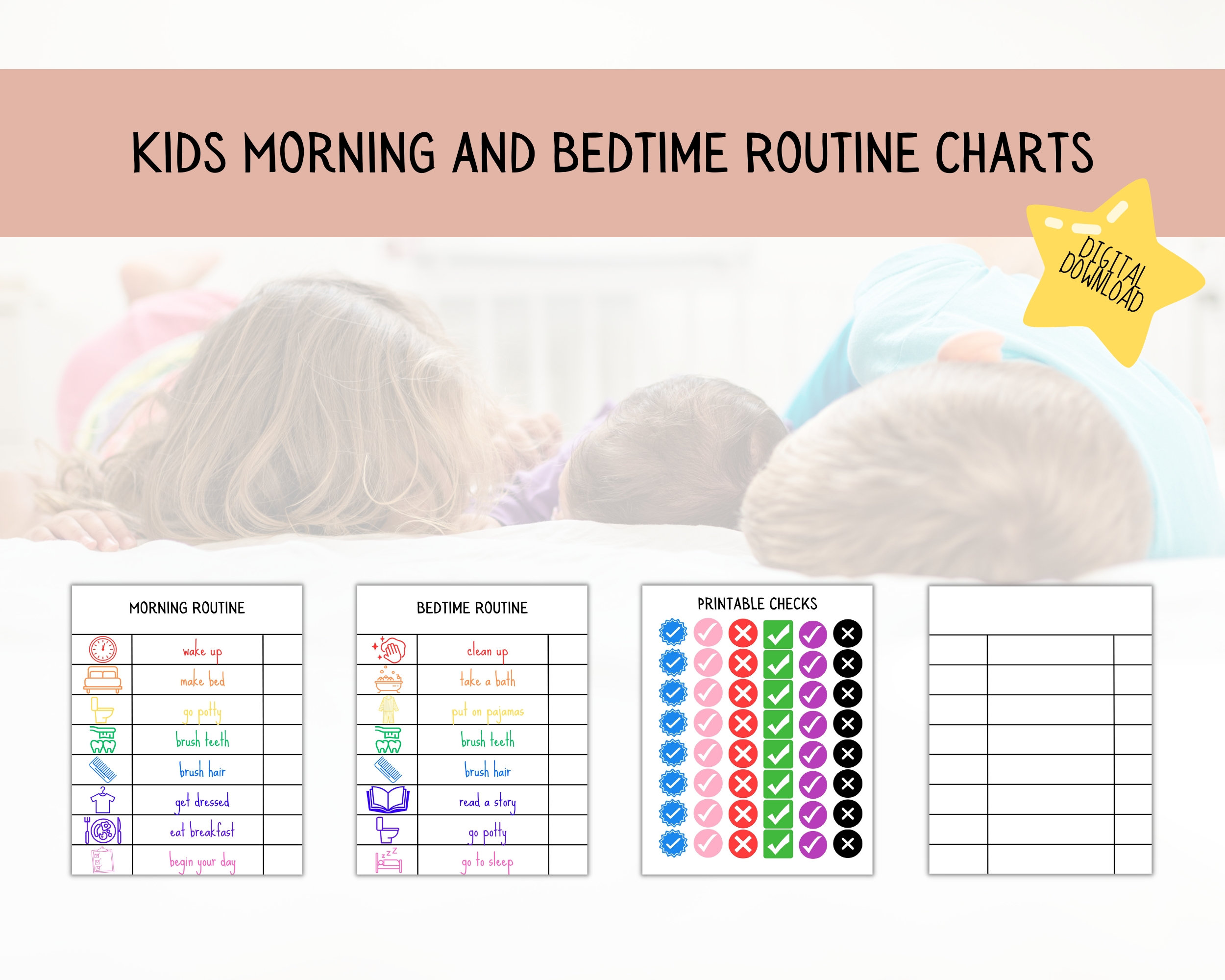 Check List, Routine Chart Kids, Routine Checklist, Kid Routine Chart ...