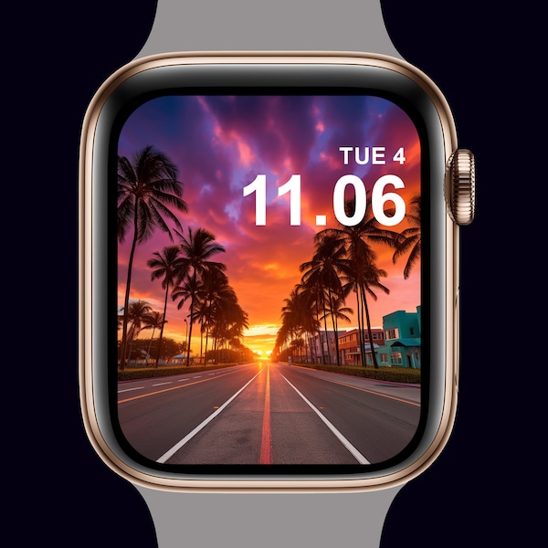 Apple Watch Face Wallpaper Beach Etsy
