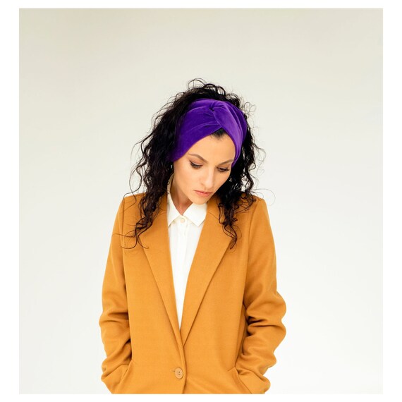 VELVET HAIR BAND BROAD LAVENDEL VELVET HAIR BAND BROAD LAVENDEL