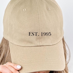 30th Birthday Gift: Est. 1995 Embroidered Baseball Hat