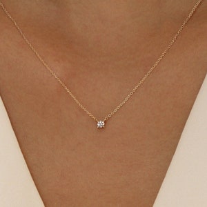Diamond necklace deals etsy
