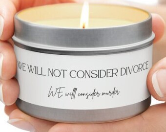 Not consider DIVORCE consider MURDER candle | Valentine's Day Gift | Gift for Her |Gift For Him | Anniversary Gift| Funny Candle| Funny Gift