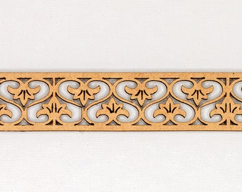 Miniature Dollhouse Gothic Style Filigree Trim - Unfinished - Style C1