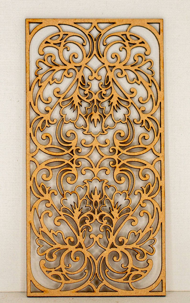 Unfinished Miniature Filigree Wall Panel or Garden Trellis F - 1 12 & 1 ...