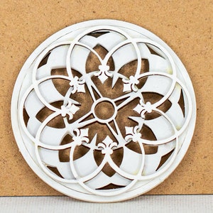 Miniature Gothic Style Round Tracery Window - Style 'A' - 2 1/2 Inch Diameter or 3 1/2 Inch Diameter