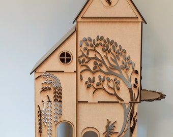 Miniatyr älvträdgårdshus 1 24 skala byggsats