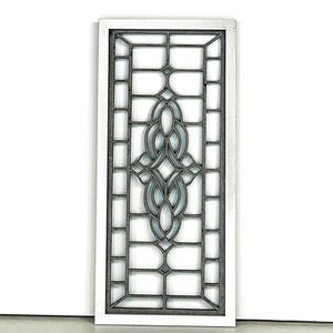 1:12 Scale Leaded Glass Style Window Insert – Laser Cut Wood Architectural Trim