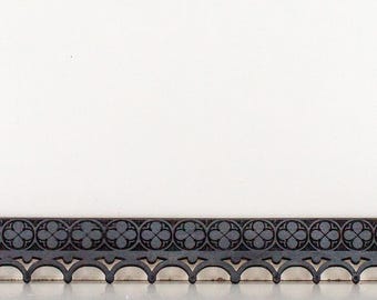 Miniature Dollhouse Gothic Style Engraved Trim - Unfinished - Style W