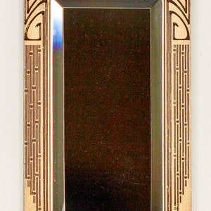 Miniature Art Deco Large Focal Mirror - 1 12 Scale