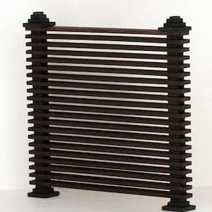 Miniature Contemporary Slatted Fence - Unfinished Kit - Multiple Sizes