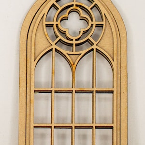 Miniature Gothic Style Arched Tracery Window - Style 'B' - 1-6, 1-12 and 1-24 Scale Options