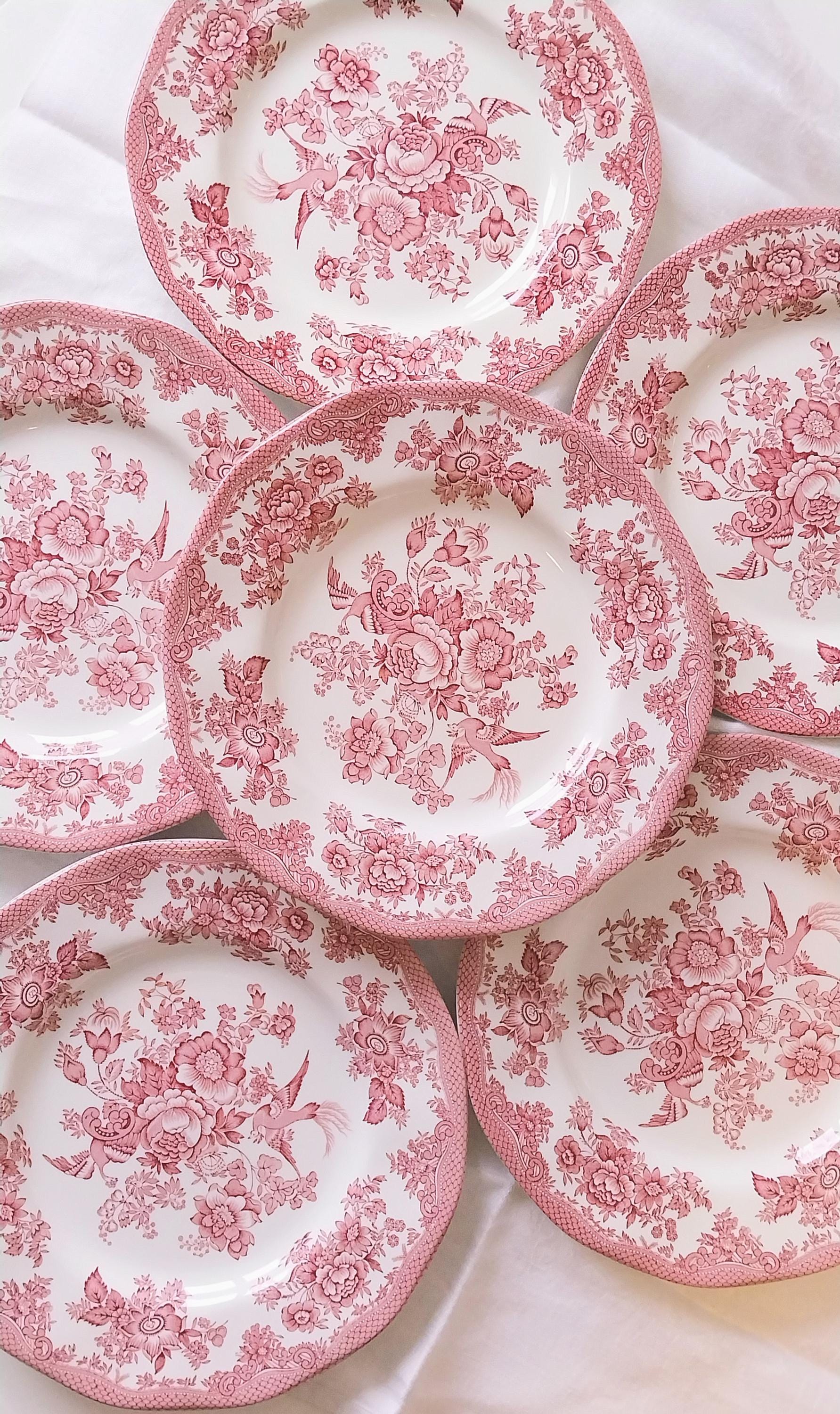 6 Beautiful Pink Wedgwood 