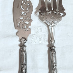 Old silver-plated fish cutlery