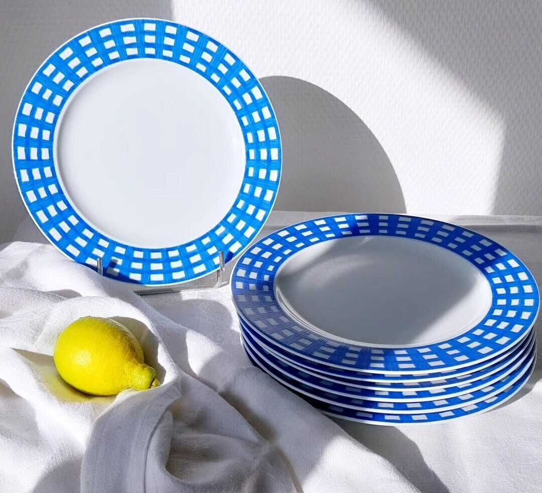 Lot D'assiettes à Dessert Guy Degrenne - Porcelaine Blanche, Adulte, Occasion
