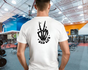 Mano de esqueleto de vida de papá SVG, Archivo digital de padre, Archivo PNG SVG digital, Archivo de corte Cricut Silhouette, Regalo para papá, Cool Dads Club, Badass Dad