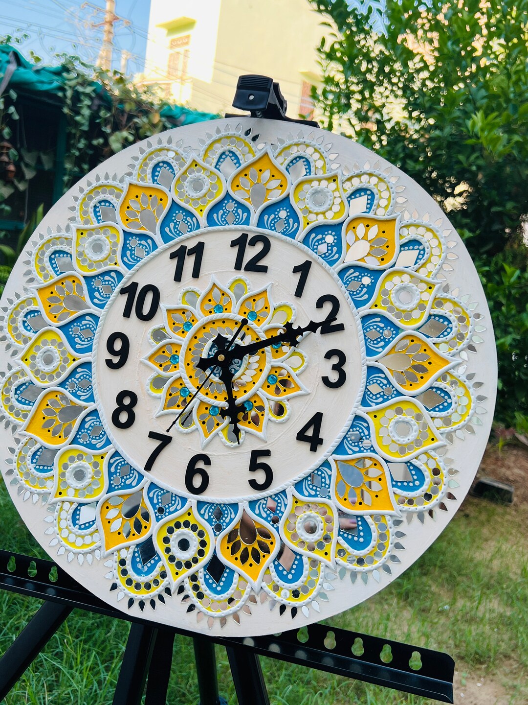 Buy 16inches Wall Clock Lippan Art Art and Collectibles, Human Livings