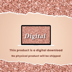 May include: A laptop computer screen with a glittery pink background and the word "Digital" displayed in white text.