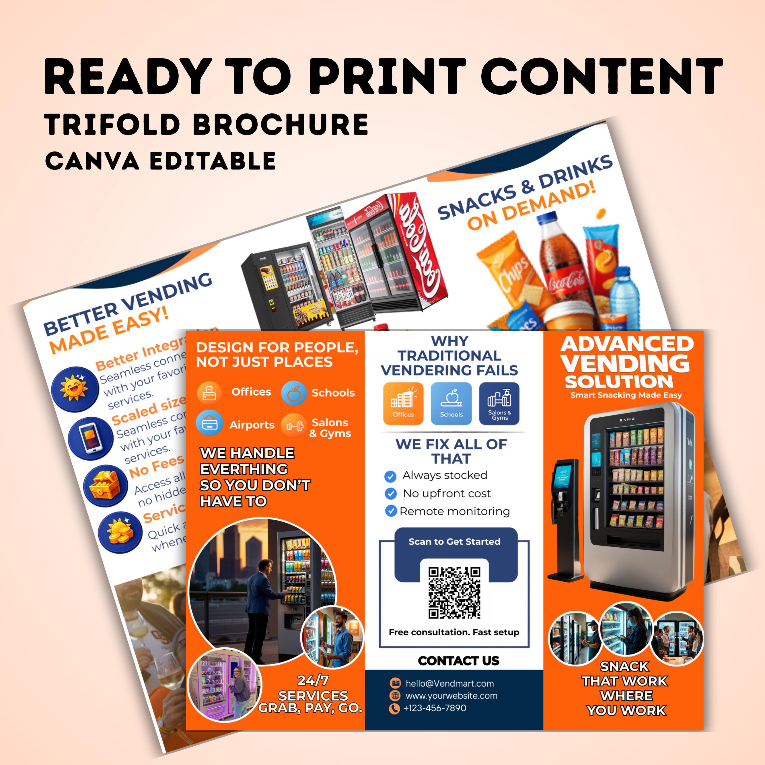 Machine Brochure Sample Vending Machine Business Brochure Template, Vending Machine Trifold ...