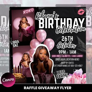 Birthday Flyer, Birthday Girl Invitation, Happy Birthday Flyer, Birthday Party Invitation, Birthday Flyer Girl, Birthday Party Invite