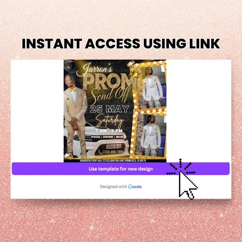 Prom Send off Flyer, Prom Invitation Flyer, Prom Event Flyer, Prom ...