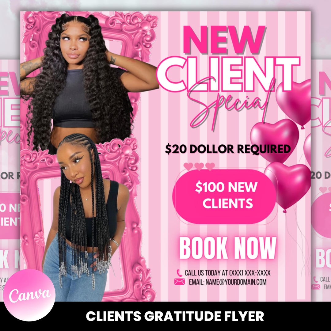 Client Appreciation Flyer, Client Appreciation Sale Flyer, Book Now ...